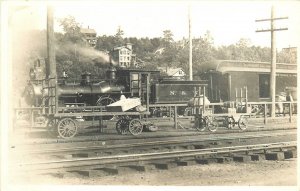 Postcard RPPC 1920s Connecticut Norwich Worcester Railroad Depot TR24-450