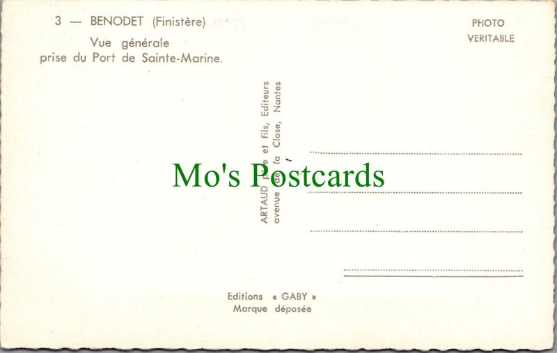 France Postcard - Benodet, Finistere, Vue Generale Prise Du Port  RS36876