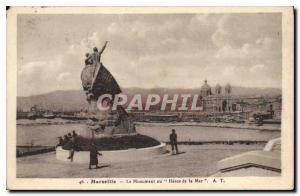 Postcard Old Marseille Monument to the Heroes of the Sea