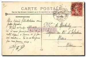 Old Postcard Boat War cruiser Edgar Quinet Breastplate