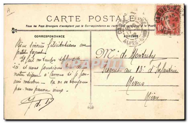 Old Postcard Boat War cruiser Edgar Quinet Breastplate