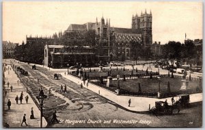 Saint Margarets Church & Westminster Abbey London England Street View Postcard