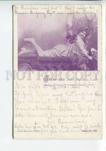 3185407 DANCER Fairy Vintage RAILWAY BAHNPOST #340 - 1898 year