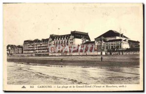 Old Postcard Cabourg The Beach and the grand hotel