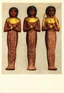 CPM EGYPTE Tutankhamen's Treasures. Three royal Shawabti of brownish w.(343514)