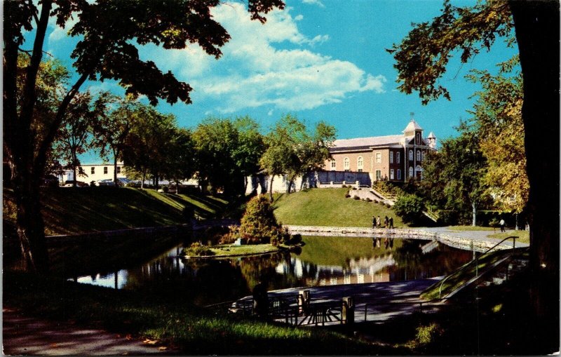 St Marys Lake Shrine Grounds Notre Dame Postcard UNP VTG Unused Vintage Chrome 