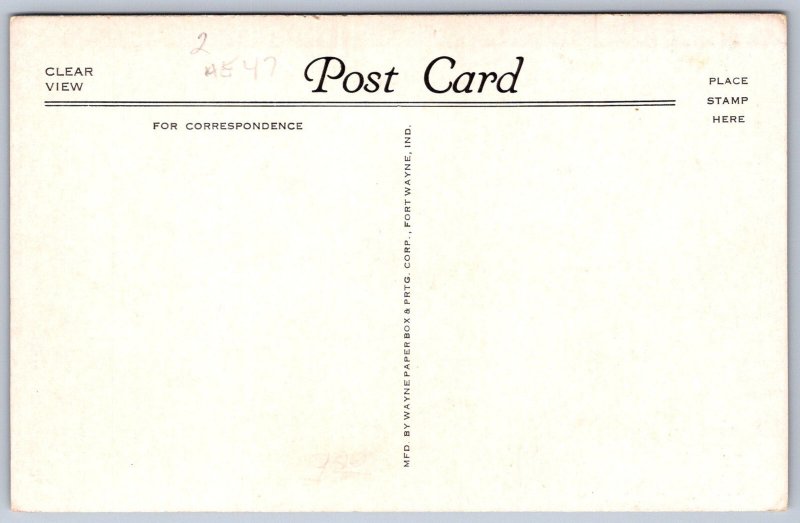 K20/ Lebanon Ohio Postcard c1940s Silver Border Holbrook College 425