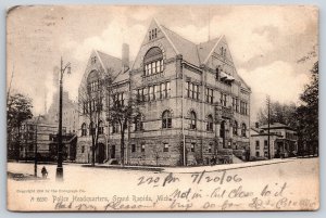 Grand Rapids Michigan~Police Headquarters~Not In - But Close~1906 B&W Rotograph