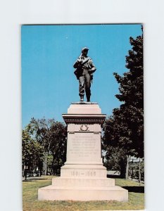 Postcard Civil War Memorial, North Attleboro, Massachusetts