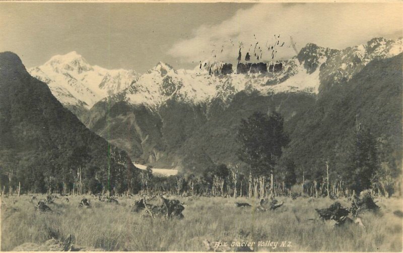 Postcard C-1910  RPPC Photo New Zealand Fox Glacier Valley 22-13444 