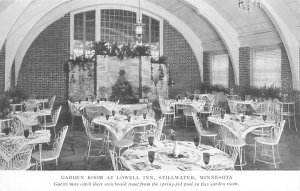 Stillwater Minnesota Lowell Inn Garden Room B&W Chrome Postcard