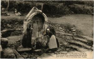 CPA Le Faouet La Fontaine Ste-Barbe FRANCE FOLKLORE (789375)