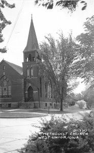G27/ West Union Iowa RPPC Postcard c1940s Methodist Church 9