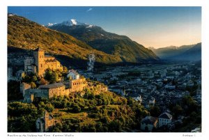 La Basilica Di Valere A Sion Canton Vallese Chrome Postcard WOB Posted Cancel 