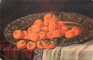Still life with apricots 1918 fine art postcard Germany
