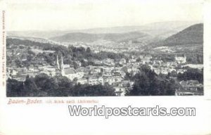 Mit Blick nach Lichtenthal Baden Baden Germany Unused 