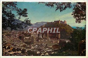 Postcard Modern Die Festspielstadt Salzburg Blick Von Monchsberg