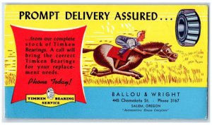 c1960 Prompt Delivery Assured Ballou Wright Timken Salem Oregon Vintage Postcard