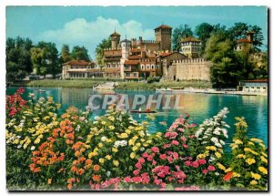 Modern Postcard Torino Po River and the medieval village