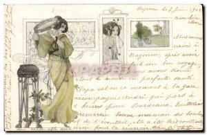 Old Postcard Fantasy Illustrator Woman