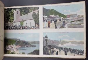 Vintage Renshaw Postcard Album of 40 Views of Manxland, Isle of Man, Complete 