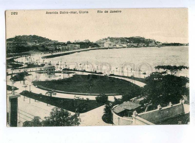 192475 BRAZIL RIO de JANEIRO Beira-mar Avenida Old postcard