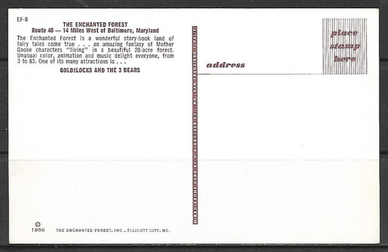 Maryland, Baltimore - The Enchanted Forest - Goldilocks - [MD-047]