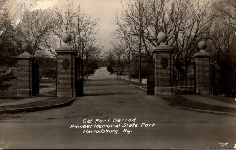 Kentucky Harrodsburg Pioneer Memorial State Park Old Fort Harrod Real Photo