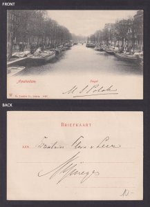 Vintage Postcard Netherlands Amsterdam Singel