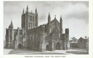 Herefordshire Postcard - Hereford Cathedral from The North West - Ref TZ5755