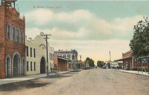 TULARE, California CA ~  K STREET SCENE  ca 1910s Postcard