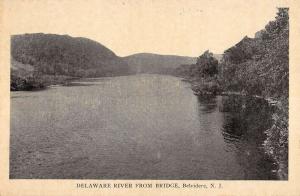 Belvidere New Jersey Delaware River From Bridge Antique Postcard K69403