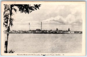 NORANDA and ROUYN, QUEBEC Canada  NORANDA MINES & Osisko Lake 1943  Postcard