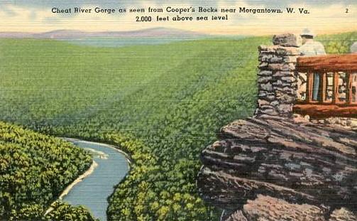 WV - Cheat River Gorge from Cooper's Rocks near Morgantown