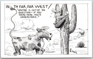 In The Far, Far West, Comic - Postcard 