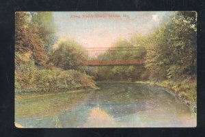 SEDALIA MISSOURI ALONG MUDDY CREEK BRIDGE MO. VINTAGE POSTCARD