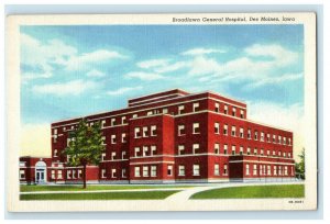 c1940s Broadlawn General Hospital Des Moines Iowa IA Unposted Vintage Postcard