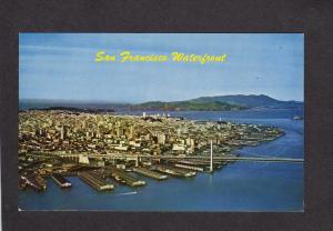 CA View San Francisco Bay Waterfront California Postcard
