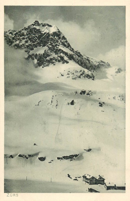 Mountaineering Austria Zürs 1912 postcard