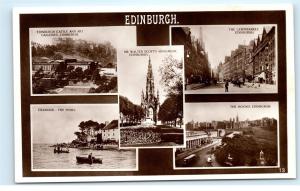 *Edinburgh Scotland Multi View Ferry Cramond Mound Vintage Photo Postcard C86