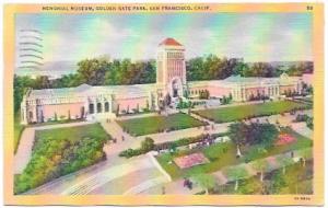 Memorial Museum. Golden Gate Park, San Francisco, Calif. 1946 Stamp #804