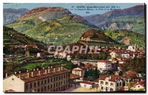 Postcard Old Sospel Alpes Maritimes view Barracks Mireur the City and the Bar...