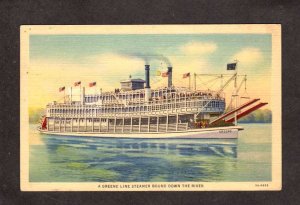 Steamer Greene Steamship Steamer Ship Boat Sternwheeler Vintage Postcard