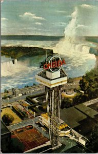 Vtg Oneida Observation Tower Niagara Falls Ontario Canada Unused Postcard