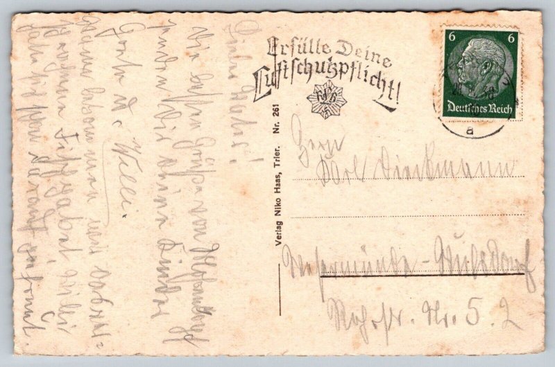 RPPC Germany  Trier  Marian Column  Postcard