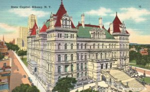 Vintage Postcard State Capitol Building Landmark Albany New York R. C. Pomeroy