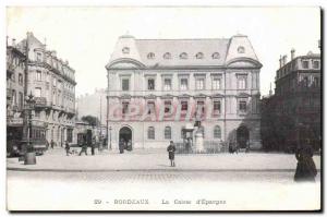 Old Postcard Bank Bordeaux Caisse d & # 39Epargne Tramway