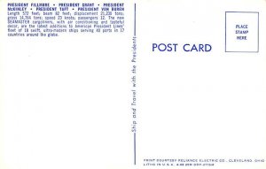 President Van Buren American President Line Ship Postcard