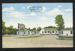 ARAPAHOE NEBRASKA MCCOY'S HOTEL VINTGEE LINEN ADVERTISING POSTCARD