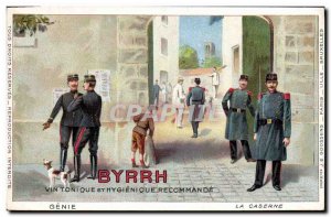 Old Postcard Army Byrrh tonic wine Genie Barracks